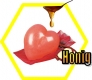 Herz-Honigseife mit Rosenduft 45 g im Organzabeutel