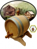 Schnapsfass Metfass - Holzfass 3 Liter Eiche leer.